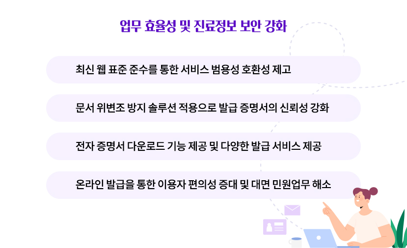 업무 효율성 및 진료정보 보안 강화