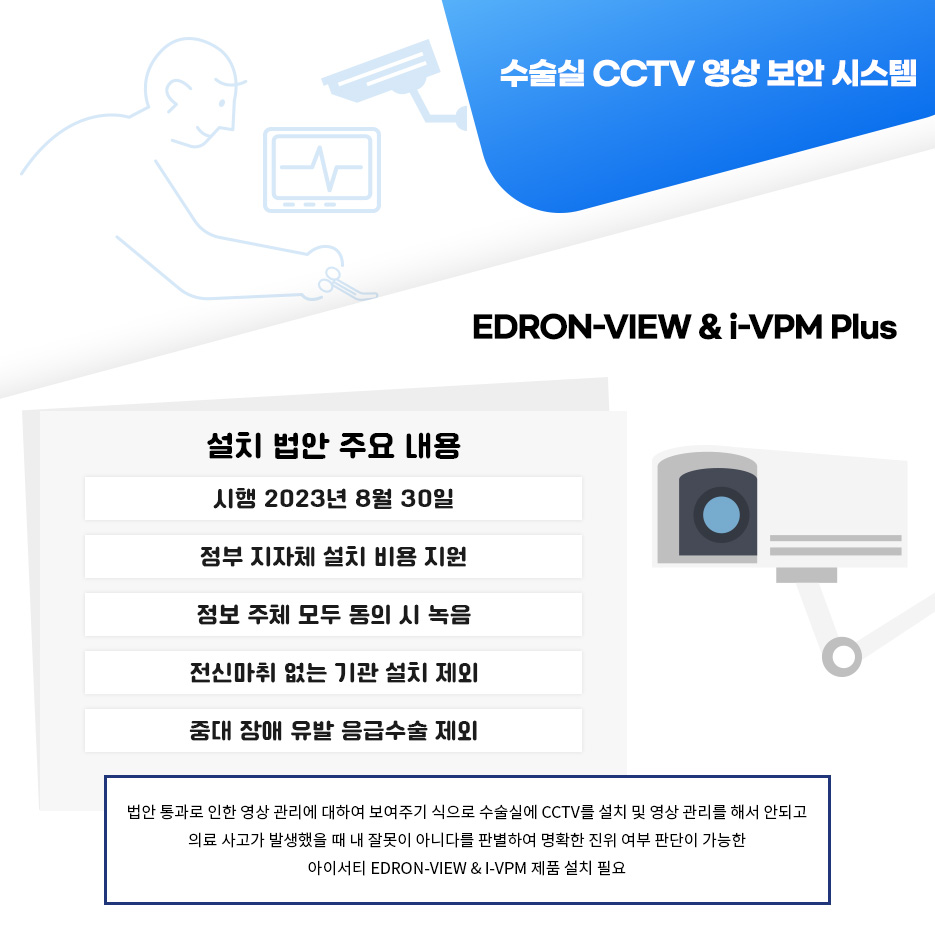 수술실 CCTV 영상 보안 시스템 EDRON-VIEW & i-VPM Plus
